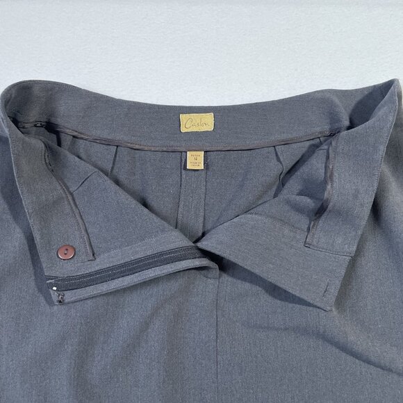 Caslon Maxi Skirt Size 14 P Gray Back Slit Tailored Quality Retro - Picture 5 of 11